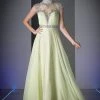 Formal Gowns Cinderella Divine - C216 Beaded High Neck A-Line Gown