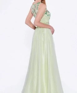 Cinderella Divine - C240 Sequin Illusion A-Line Gown