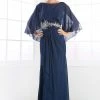 Cinderella Divine - C289 Pleated Embellished Long Sheath Dress 2 Cinderella Divine - C289 Pleated Embellished Long Sheath Dress