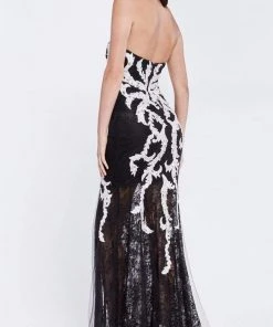 Formal Gowns Cinderella Divine - C37 Strapless Sweetheart Trumpet Dress With Slit