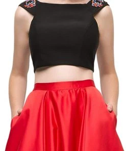 Cinderella Divine - CA316 Two-Piece Beaded Cap Sleeve Ballgown Formal Gowns