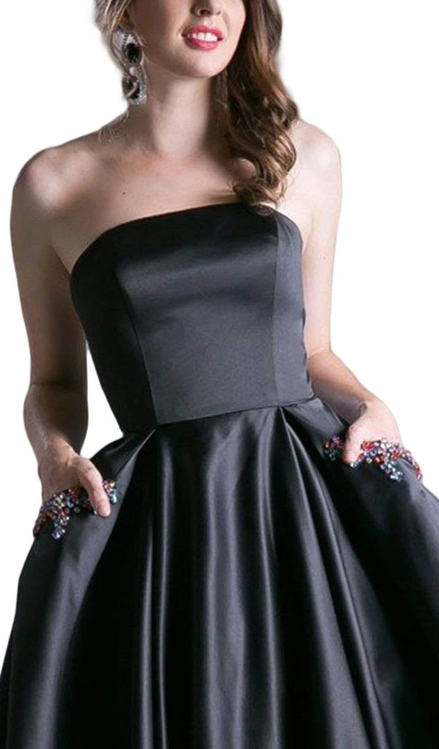 Cinderella Divine - CA317 Beaded Strapless Satin Ballgown Formal Gowns 4 Cinderella Divine - CA317 Beaded Strapless Satin Ballgown Formal Gowns