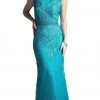 Formal Gowns Cinderella Divine - Cap Sleeve Illusion Jewel Soutache Lace Evening Gown