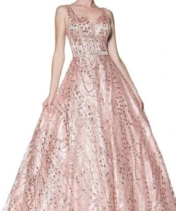 Formal Gowns Cinderella Divine - CB0028 Glitter Beaded Embellished Sleeveless Gown 11 Formal Gowns Cinderella Divine - CB0028 Glitter Beaded Embellished Sleeveless Gown