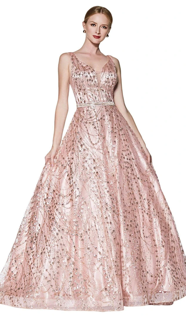 Formal Gowns Cinderella Divine - CB0028 Glitter Beaded Embellished Sleeveless Gown 5 Formal Gowns Cinderella Divine - CB0028 Glitter Beaded Embellished Sleeveless Gown