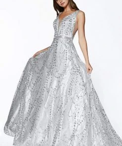 Formal Gowns Cinderella Divine - CB0028 Glitter Beaded Embellished Sleeveless Gown 14 Formal Gowns Cinderella Divine - CB0028 Glitter Beaded Embellished Sleeveless Gown
