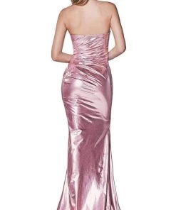 Formal Gowns Cinderella Divine - CF335 Strapless Sweetheart Ruched Trumpet Dress