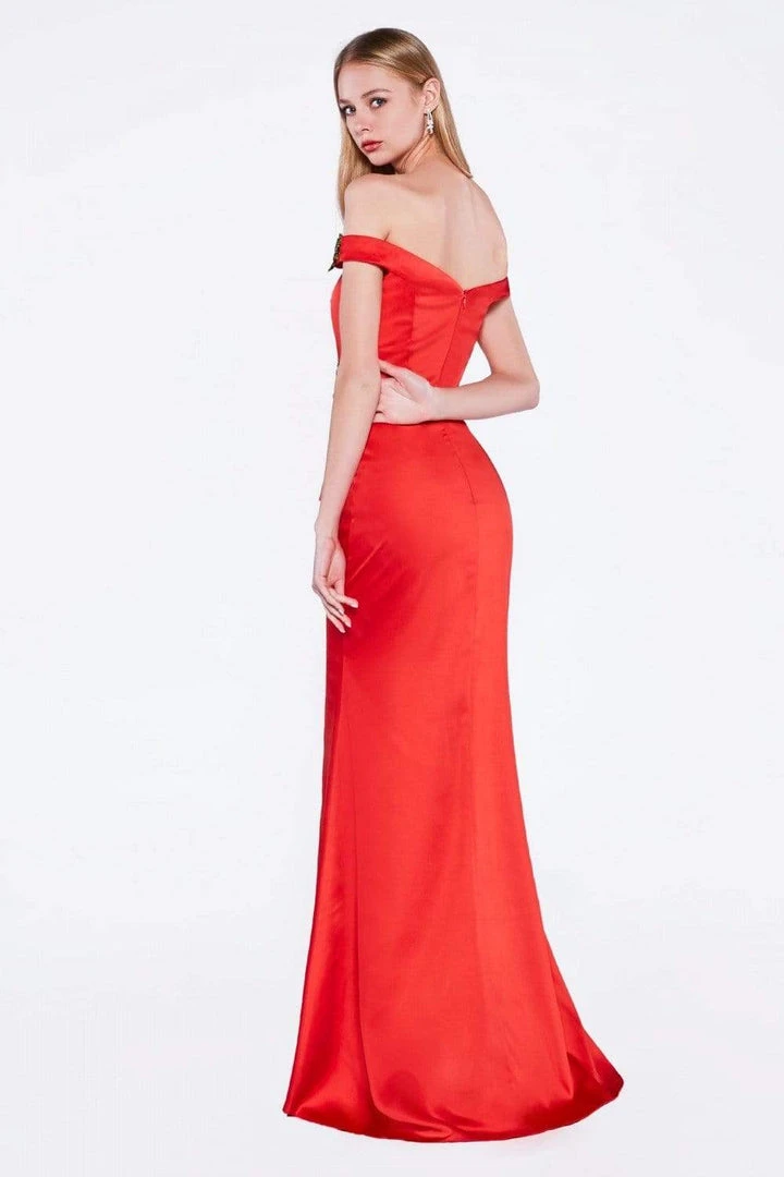 Cinderella Divine - CH520 Floral Embroidered V-Neck Evening Dress Formal Gowns 4 Cinderella Divine - CH520 Floral Embroidered V-Neck Evening Dress Formal Gowns
