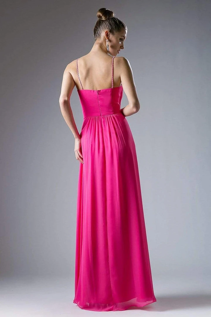 Cinderella Divine - CH529 Beaded Spaghetti Straps Chiffon A Line Gown Formal Gowns 9 Cinderella Divine - CH529 Beaded Spaghetti Straps Chiffon A Line Gown Formal Gowns
