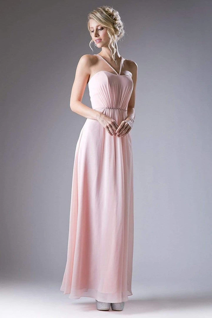 Cinderella Divine - CH529 Beaded Spaghetti Straps Chiffon A Line Gown Formal Gowns 3 Cinderella Divine - CH529 Beaded Spaghetti Straps Chiffon A Line Gown Formal Gowns