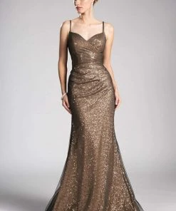 Cinderella Divine - CH570 Sequined Fitted Sweetheart Evening Dress Formal Gowns 9 Cinderella Divine - CH570 Sequined Fitted Sweetheart Evening Dress Formal Gowns