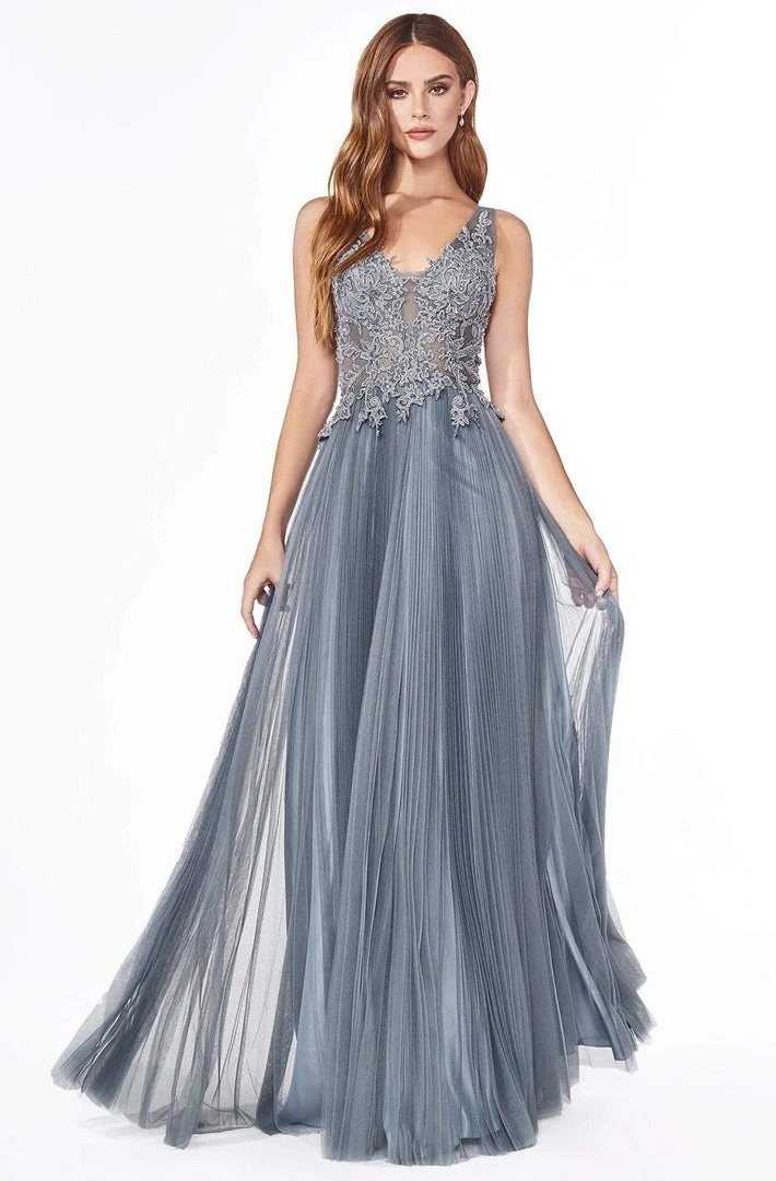 Cinderella Divine - CJ536 Lace Appliqued A-Line Evening Dress Formal Gowns 7 Cinderella Divine - CJ536 Lace Appliqued A-Line Evening Dress Formal Gowns