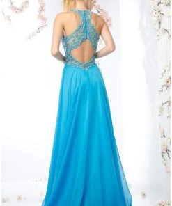 Cinderella Divine - CR730 Jewel Beaded A-line Long Dress