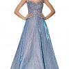 Formal Gowns Cinderella Divine - CR831 Beaded V-Neck A-Line Gown