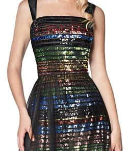 Formal Gowns Cinderella Divine - CS032 Sequin Embellished A-Line Dress