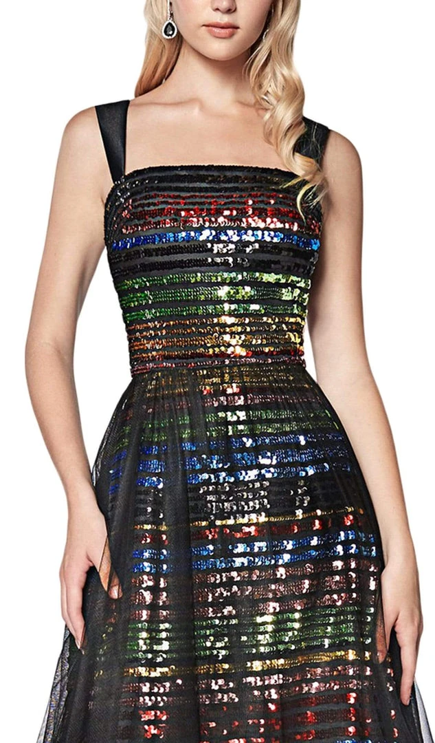 Formal Gowns Cinderella Divine - CS032 Sequin Embellished A-Line Dress 4 Formal Gowns Cinderella Divine - CS032 Sequin Embellished A-Line Dress