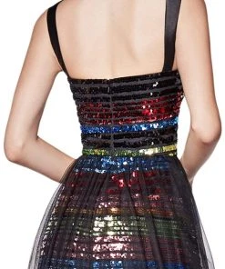 Formal Gowns Cinderella Divine - CS032 Sequin Embellished A-Line Dress 7 Formal Gowns Cinderella Divine - CS032 Sequin Embellished A-Line Dress