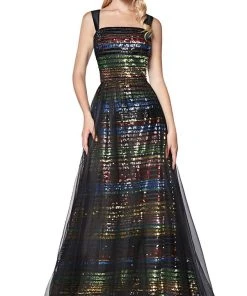 Formal Gowns Cinderella Divine - CS032 Sequin Embellished A-Line Dress