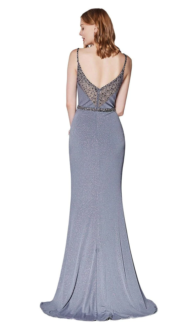 Cinderella Divine - CS035 Beaded Evening Dress With Slit 4 Cinderella Divine - CS035 Beaded Evening Dress With Slit
