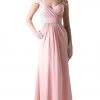 Cinderella Divine - Draping Off-Shoulder Surplice Chiffon Formal Gown Formal Gowns