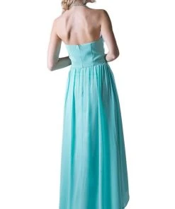 Cinderella Divine - Embellished Halter High Low A-line Dress Formal Gowns