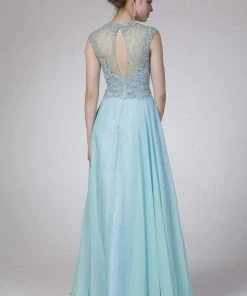 Formal Gowns Cinderella Divine - Embellished Illusion Jewel Neck A-line Gown 9 Formal Gowns Cinderella Divine - Embellished Illusion Jewel Neck A-line Gown