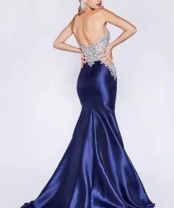 Cinderella Divine - 84099 Embellished Strapless Mermaid Evening Gown