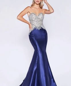 Cinderella Divine - 84099 Embellished Strapless Mermaid Evening Gown