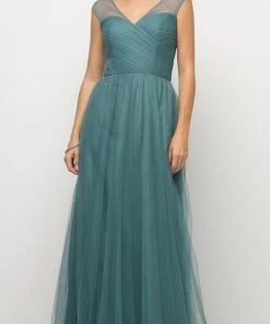 Formal Gowns Cinderella Divine - ET320 Sleeveless Pleated Top A-Line Gown 29 Formal Gowns Cinderella Divine - ET320 Sleeveless Pleated Top A-Line Gown