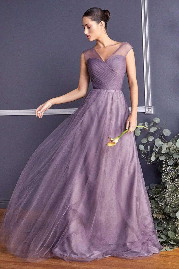 Formal Gowns Cinderella Divine - ET320 Sleeveless Pleated Top A-Line Gown 5 Formal Gowns Cinderella Divine - ET320 Sleeveless Pleated Top A-Line Gown