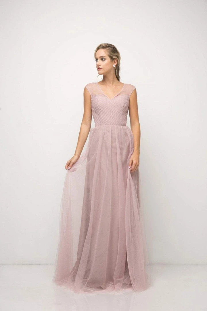 Formal Gowns Cinderella Divine - ET320 Sleeveless Pleated Top A-Line Gown 14 Formal Gowns Cinderella Divine - ET320 Sleeveless Pleated Top A-Line Gown