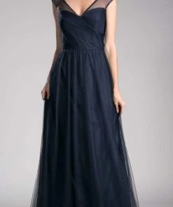 Formal Gowns Cinderella Divine - ET320 Sleeveless Pleated Top A-Line Gown 43 Formal Gowns Cinderella Divine - ET320 Sleeveless Pleated Top A-Line Gown