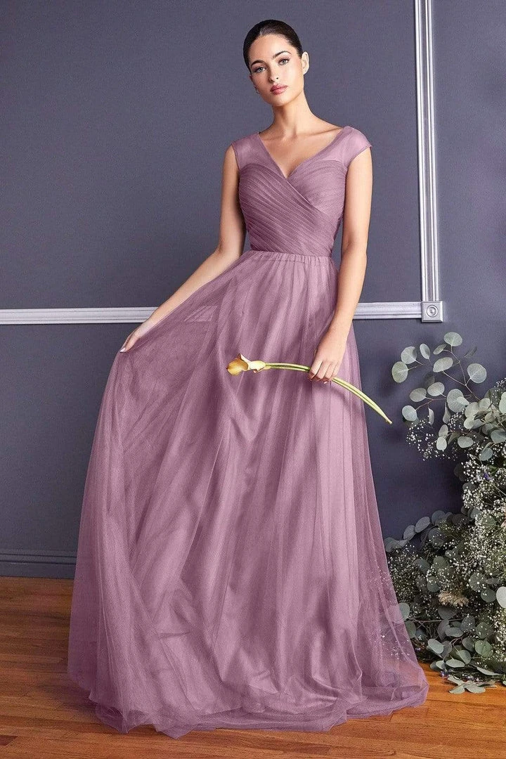 Formal Gowns Cinderella Divine - ET320 Sleeveless Pleated Top A-Line Gown 3 Formal Gowns Cinderella Divine - ET320 Sleeveless Pleated Top A-Line Gown