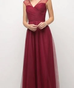 Formal Gowns Cinderella Divine - ET320 Sleeveless Pleated Top A-Line Gown 33 Formal Gowns Cinderella Divine - ET320 Sleeveless Pleated Top A-Line Gown