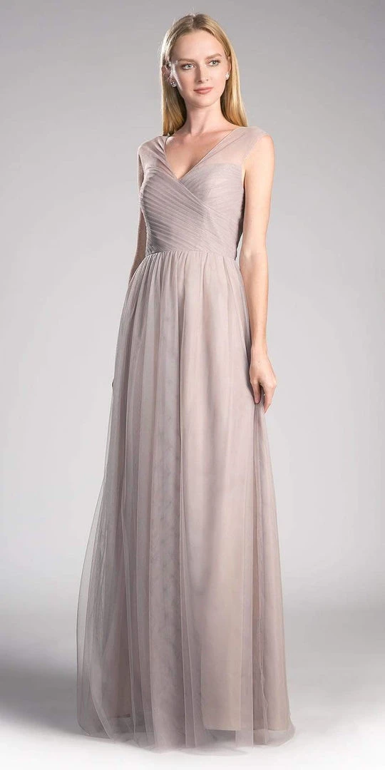 Formal Gowns Cinderella Divine - ET320 Sleeveless Pleated Top A-Line Gown 25 Formal Gowns Cinderella Divine - ET320 Sleeveless Pleated Top A-Line Gown