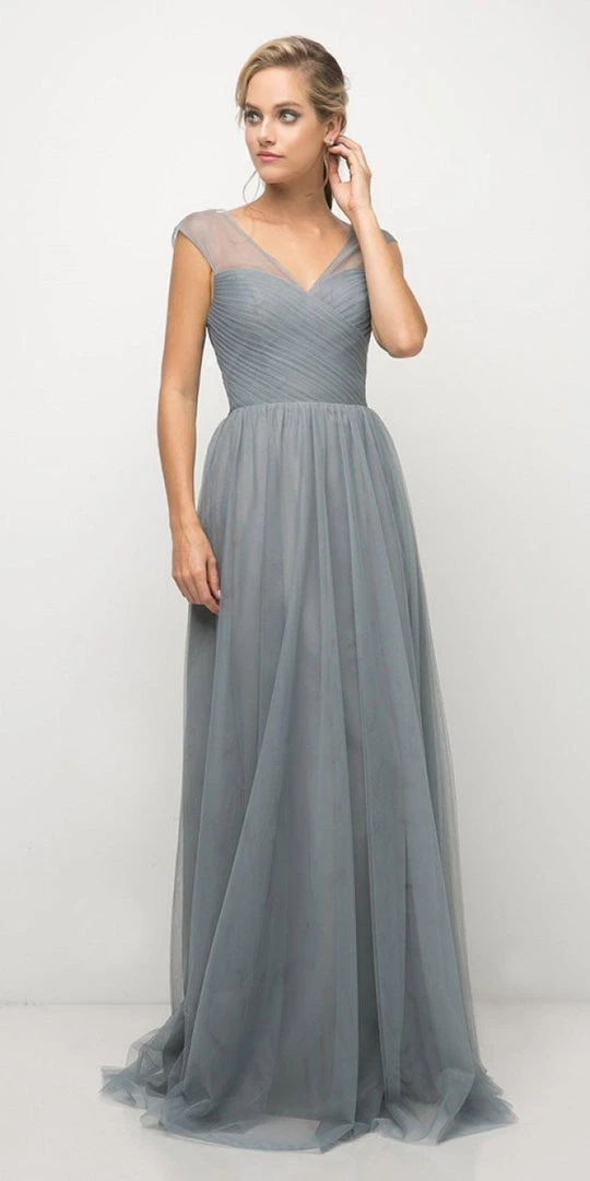 Formal Gowns Cinderella Divine - ET320 Sleeveless Pleated Top A-Line Gown 22 Formal Gowns Cinderella Divine - ET320 Sleeveless Pleated Top A-Line Gown