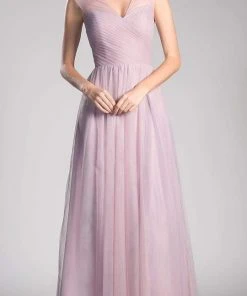 Formal Gowns Cinderella Divine - ET320 Sleeveless Pleated Top A-Line Gown 42 Formal Gowns Cinderella Divine - ET320 Sleeveless Pleated Top A-Line Gown