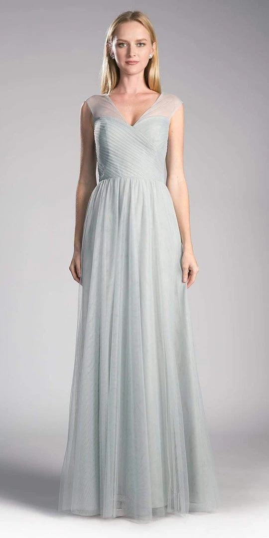 Formal Gowns Cinderella Divine - ET320 Sleeveless Pleated Top A-Line Gown 18 Formal Gowns Cinderella Divine - ET320 Sleeveless Pleated Top A-Line Gown