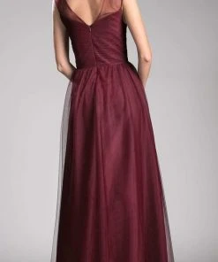 Formal Gowns Cinderella Divine - ET320 Sleeveless Pleated Top A-Line Gown 39 Formal Gowns Cinderella Divine - ET320 Sleeveless Pleated Top A-Line Gown