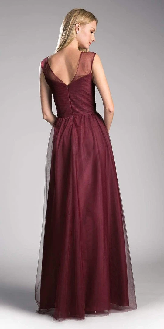 Formal Gowns Cinderella Divine - ET320 Sleeveless Pleated Top A-Line Gown 16 Formal Gowns Cinderella Divine - ET320 Sleeveless Pleated Top A-Line Gown