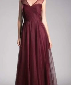 Formal Gowns Cinderella Divine - ET320 Sleeveless Pleated Top A-Line Gown 38 Formal Gowns Cinderella Divine - ET320 Sleeveless Pleated Top A-Line Gown