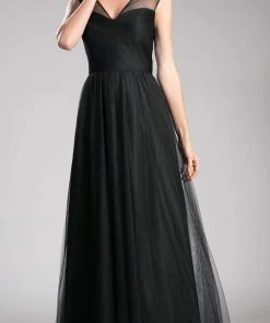 Formal Gowns Cinderella Divine - ET320 Sleeveless Pleated Top A-Line Gown 30 Formal Gowns Cinderella Divine - ET320 Sleeveless Pleated Top A-Line Gown