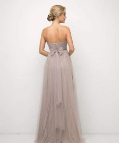 Cinderella Divine - ET322 Sweetheart Neckline Convertible Tulle Gown Formal Gowns