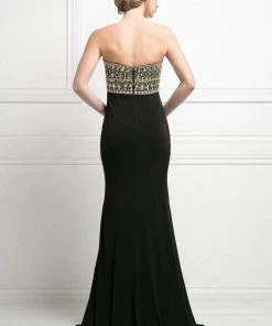 Formal Gowns Cinderella Divine - Fitted Embellished Strapless Evening Dress