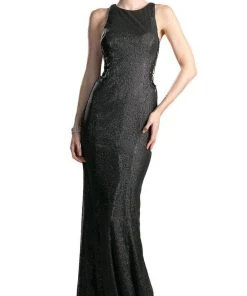 Cinderella Divine - Fitted Side Laced Up Evening Dress