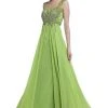 Formal Gowns Cinderella Divine - J733 Beaded Scoop Neck Chiffon A-line Dress
