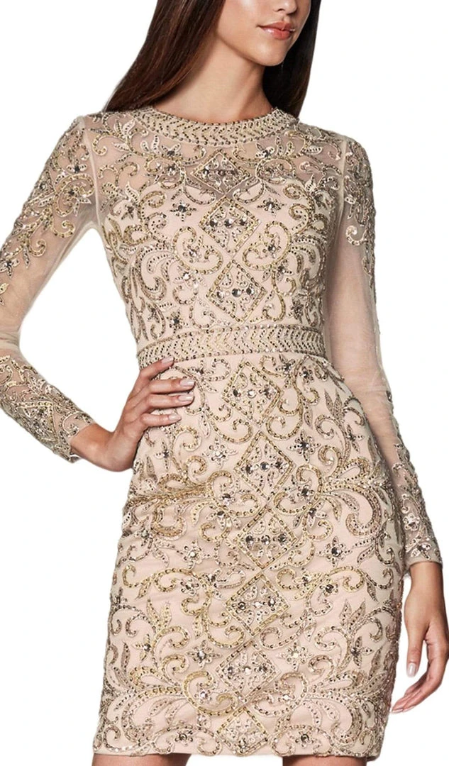 Cinderella Divine - J776 Bead Embellished Jewel Cocktail Dress 5 Cinderella Divine - J776 Bead Embellished Jewel Cocktail Dress