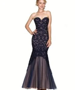 Cinderella Divine - KC1701 Beaded Lace Sweetheart Mermaid Gown