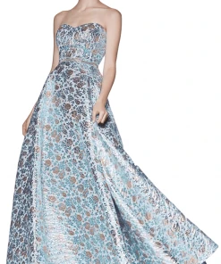 Cinderella Divine - KC19064 Strapless Brocade Sweetheart Ballgown Formal Gowns