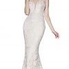 Cinderella Divine - KC19067 Sleeveless Deep V Neck Embellished Gown